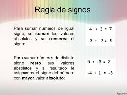 Resultado de imagen de suma numeros enteros