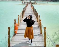 Gambar Jembatan Apung Kawah Putih Ciwidey