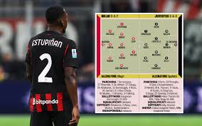 GdS: Predicted XIs for Milan vs. Juventus – Estupinan to get the nod