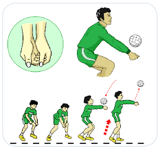 Hasil gambar untuk passing bawah
 bola voli