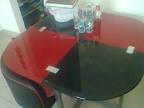 Black leather dining chair Ajman