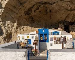 Image of Icons inside Panagia Kakaviotissa cave church, Lemnos Island, Greece