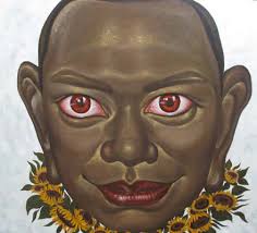 Bùi Thanh Tâm Tự Hoạ Sơn dầu trên canvas và bột vàng 147.5 x 138.5 cm - 16-selfportrait