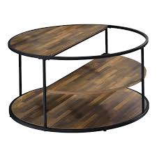 Furniture of America Stokes 2-Piece Industrial Walnut Accent Table Set with Storage IDF-4396BK-2PC at Lowes.com