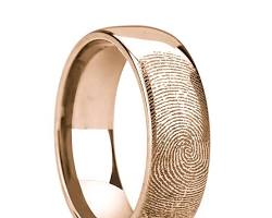 Image of Fingerprint Ring in Rose Gold for men