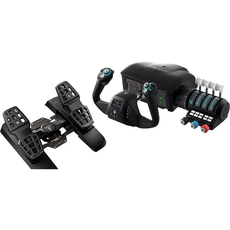 Turtle Beach VelocityOne Flight Simulation Yoke System / Rudder Pedals Bundle