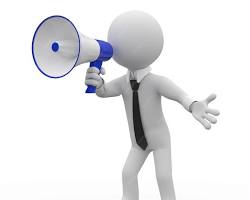 Image of person speaking with a megaphone