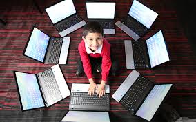 Image result for person looking at multiple windows on computer