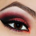 Red and black eyeshadow