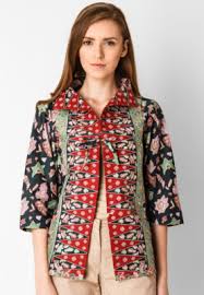 Hasil gambar untuk blazer batik wanita muslimah