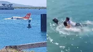 Passageiros nadam até a costa após avião fazer pouso forçado no mar no Haiti; vídeo