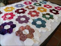 Résultat de recherche d'images pour "grandmothers flower garden quilt"