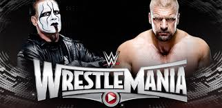 نتيجة بحث الصور عن ‪wrestlemania 31 sting vs triple h‬‏