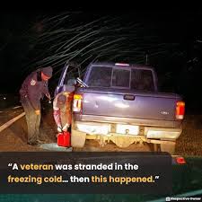 Let's - It was a cold day when a U.S. veteran found himself stranded on the side of the road. He was on his way to a VA hospital for treatment when
