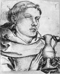 Bust of a Monk Assisting at Communion - Martin Schongauer. Artist: Martin Schongauer. Style: Northern Renaissance. Genre: portrait. Tags: male-portraits - bust-of-a-monk-assisting-at-communion