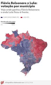 MAPAS: veja a geografia do voto que levou Flávio Bolsonaro e Lula ao 2º turno