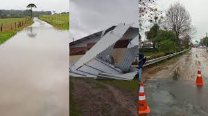 Chuvas provocam alagamentos, atingem casas e Inmet coloca SC em alerta de perigo para tempestades