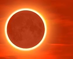 annular solar eclipse ring of fire، من إنشاء الذكاء الاصطناعي