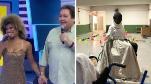 Ela já dividiu palco com Faustão na Globo e hoje representa SC no universo da paraesgrima