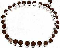 yağ satarım bal satarım oyunu oynayan çocuklar anadolu geleneksel resmi