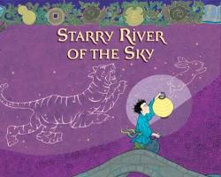 children books Starry River Of The Sky Where The Mountain Meets The Moon When the Sea Turned To Silver Year Of The Rat Dumpling Days The Ugly Vegetables A Big Mooncake For Little Star cover art, AI generated
