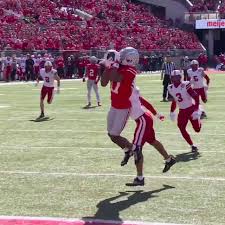 Will Howard finds Carnell Tate for a 40-yard TD to give Ohio State a 7-0 
lead over Nebraska