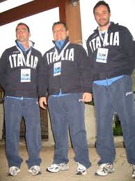 Lo staff dell'Italia femminile con, da sinistra, Max Fedrizzi, ...