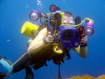 Underwater scuba diving camera