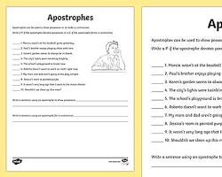Apostrophe graphic for 3rd graders
