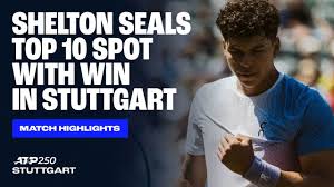 Shelton set for Top 10 debut, SF showdown with Zverev in Stuttgart