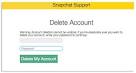 How to delete snapchat account