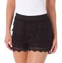 Lace black shorts