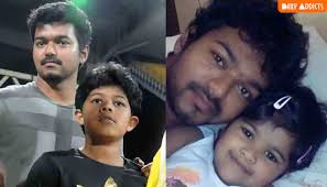 Image result for vijay with his wife and two kids