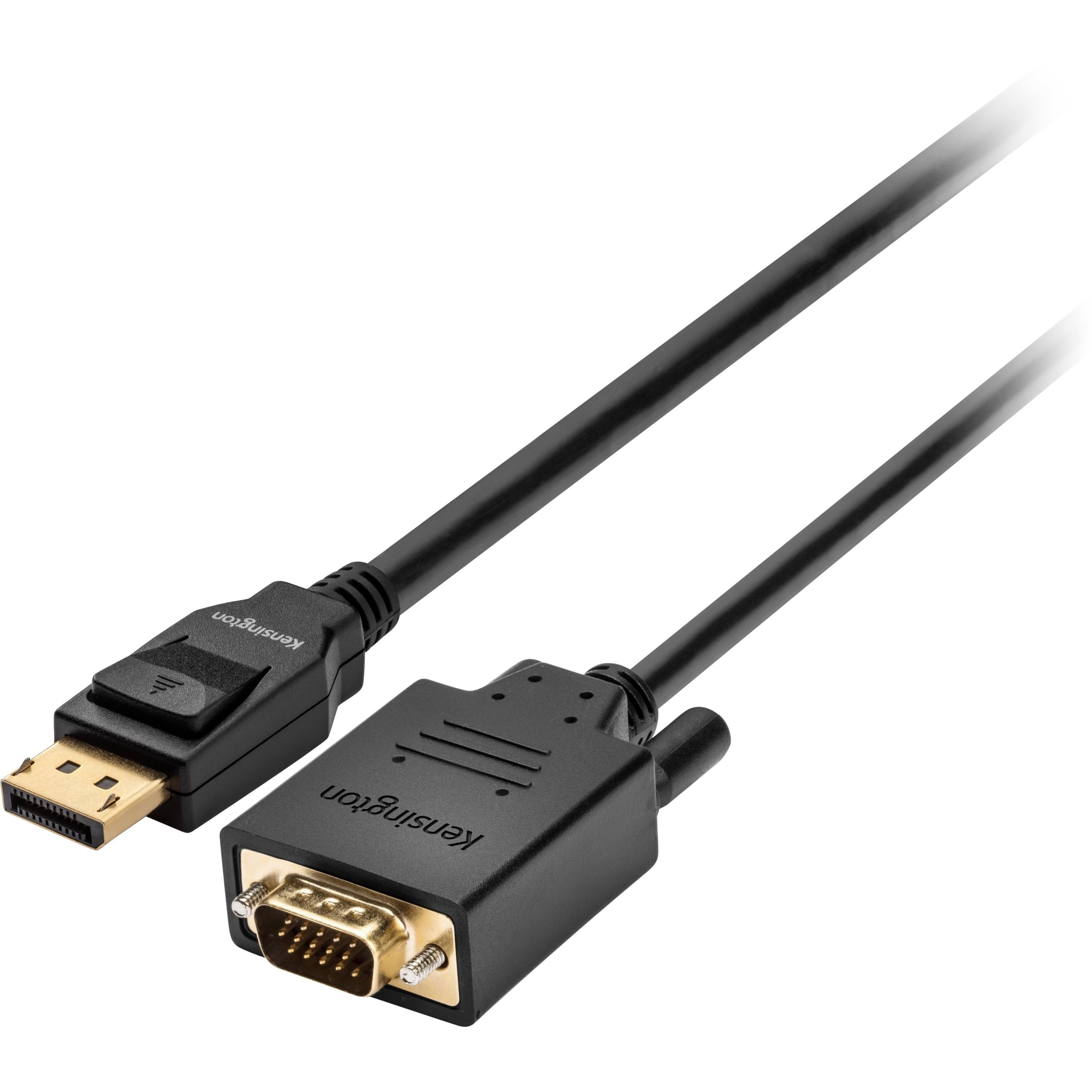 Kensington DisplayPort 1.2 to VGA Passive Unidirectional Cable k33024ww