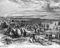 Image of Union Pacific Railroad construction 1867 Great Plains