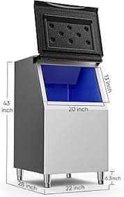 Coolski Commercial Ice Machine Storage Bin, 22 Inch Wide Ice ...