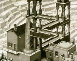 Imagen de M.C. Escher impossible waterfall lithograph