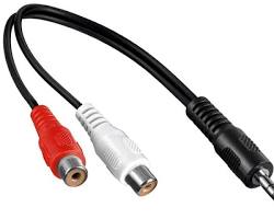 Imagen de Adaptador RCA macho a 3.5 mm hembra