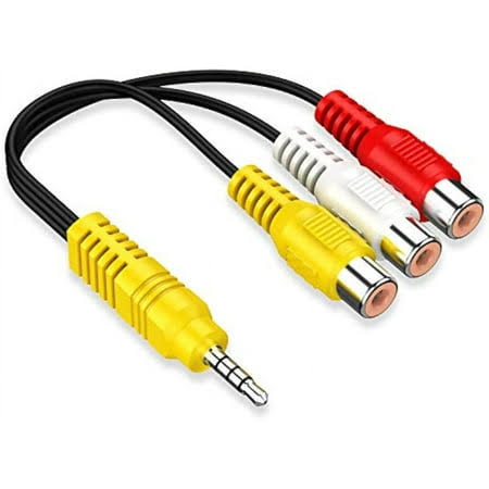 Av Adapter, Video AV Component Adapter Cable Replacement for TCL TV, 3 RCA to AV Input Adapter - 23CM/9in