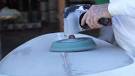 Tim Stamps Sanding a Surfboard! -