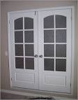 Prehung interior french doors with frosted glass