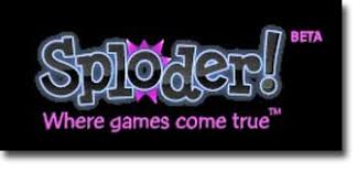 شعار: موقع لتصميم الألعاب أونلاين (Sploder!).