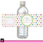 Water bottle baby shower labels