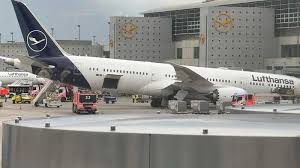 Several workers injured as Lufthansa plane collapses at Frankfurt gate