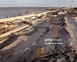 Image of Galveston Island, Texas after hurricane