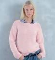 Le pull dor, au point mousse. -