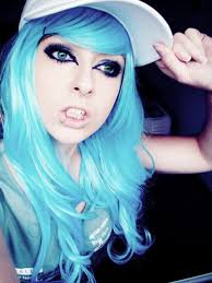 blue emo scene hair style girl bibi barbaric - BibiBarbaric - Skyrock.com - PRIP.75208471.47.1