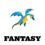 Cartoon Dragon with Fantasy Text