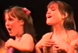Girl power: Jessie, right, with stage school friend Kirstie Kober in 2000 - article-0-12D12C99000005DC-124_634x430
