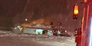 Bangor airport officials say six people died on plane that crashed Sunday night